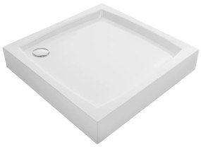 Laveo Desna, štvorcová akrylátová sprchová vanička 80x80x16 cm, biela, LAV-JBD_686K