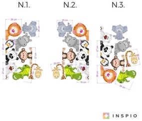 Nálepky okolo dverí - Zvieratká zo safari