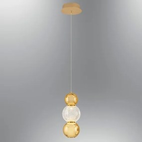 LED luster na lanku CREMONA LED/5W/230V 3000K zlatý