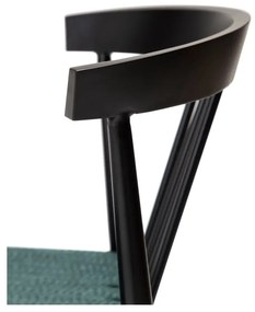 Čierno-tyrkysovomodrá jedálenská stolička Sava – DAN-FORM Denmark