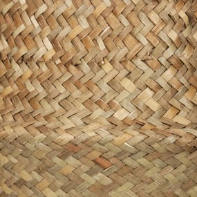 ZÁVESNÝ KVETINÁČ Z MORSKEJ TRÁVY BOHO 20X18 CM HNEDÁ