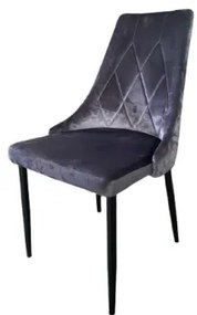 Sammer Zamatová stolička v sivej farbe do kuchyne LR08-siva
