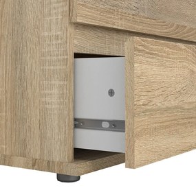 Vysoká komoda v dekore duba v prírodnej farbe 77x107 cm Nova – Tvilum