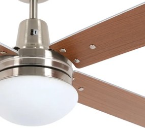 Lucci Air 210334 - Stropný ventilátor AIRFUSION 1xE27/60W/230V drevo/chróm + DO