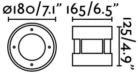 FARO 70589 - LED vonkajšie nájazdové svietidlo SURIA-12 LED/12W/230V IK08 IP67
