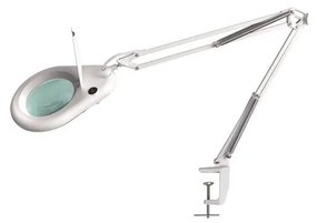 LED Stolná lampa s lupou LED/9W/230V biela/chróm