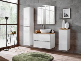 Comad Kúpeľňová skrinka pod umývadlo Capri White 80 biela/dub zlatý craft