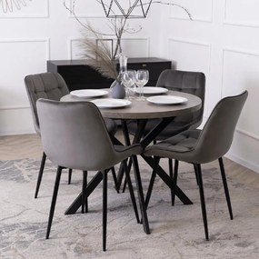 PROXIMA.store - Okrúhly rozkladací stôl LUGO FARBA: biela, FARBA NÔH: zlatá