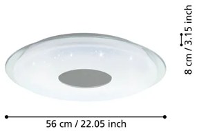 Eglo 900005- LED Stmievateľné stropné svietidlo LANCIANO-Z LED/44,8W/230V 2700-6500K