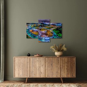 Obraz - panoráma nočného mesta (90x60 cm)