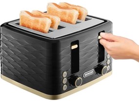 Sencor - Hriankovač so štyrmi otvormi 1600W/230V čierna/béžová