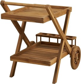 Servírovací stolík na kolieskach z masívneho dreva 50x86 cm Pasaku – House Nordic