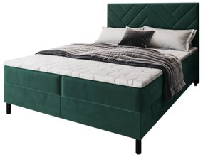 Čalúnená posteľ boxspring ROKOS + topper, 180x200, monolith 37