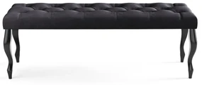 Lavica CHESTERFIELD 60x40 cm Čierna