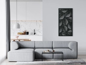 drevko Drevený obraz na stenu Lístie v zátiší Rozmer obrazu: 44,5 x 22 cm, Farba dekorácie: Čierna