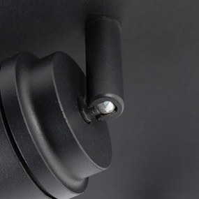 Moderné kúpeľňové bodové svetlo čierne 2-žiarovkové IP44 - Ducha