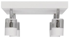 LED Bodové svietidlo TUBSSON 4xGU10/4,8W/230V biela/lesklý chróm