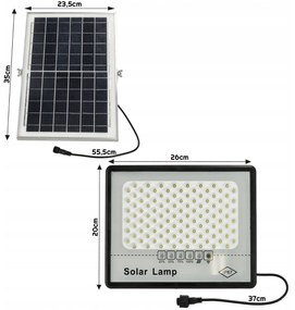 BERGE Solárne LED svietidlo DAKAR - 100W - PIR