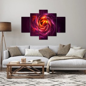 Obraz svietiacej modernej abstrakcie (150x105 cm)
