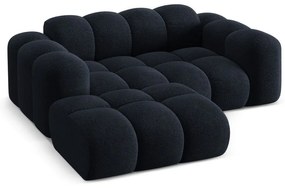 Tmavomodrá ženilková rohová pohovka (ľavý roh/s leňoškou) Treno – Cosmopolitan Design