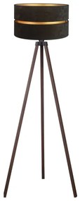 Duolla - Stojacia lampa DUO 1xE27/60W/230V pr. 44 cm čierna/hnedá