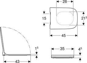 Geberit 500.239.01.1 - WC sedátko Smyle Square duroplast/biela