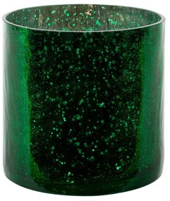 Dekoratívna sklenená nádoba VERRE 15x15 cm zelená