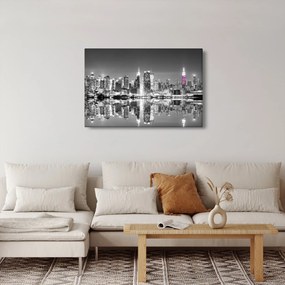Obrázok - New York a fialový mrakodrap (90x60 cm)