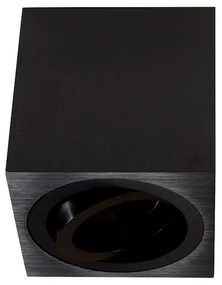 KOBI Podhľadové bodové svietidlo B7091 výklopné - štvorec čierna + pätica GU10