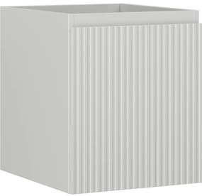 Mexen Rivel, kúpeľňová skrinka 40 cm, 1 zásuvka, drážkovaná, sivá matná, 91A20-04047-1-BF62