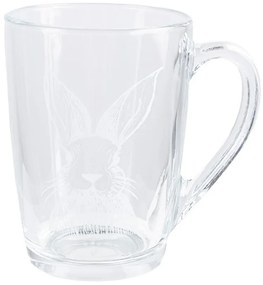 Čajová sklenice 300 ml Průhledný skleněný králičí hrnek na čaj - 11*8*11 cm / 300 ml