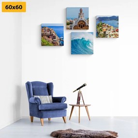 Set obrazov vôňa morskej krajiny - 4x 60x60