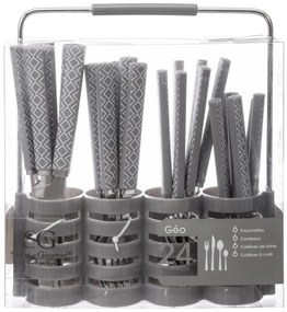 Príborový set so stojanom Diamond 24ks