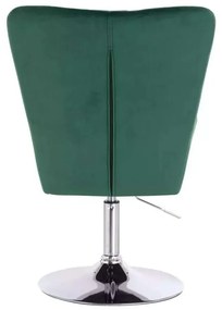 LuxuryForm DESIGN Kreslo AMADEO VELUR na striebornom tanieri  - zelené