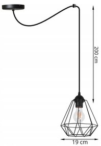 Závesné svietidlo FUSION SPIDER, 1x drôtené tienidlo (výber z 2 farieb)