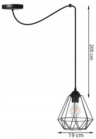 Závesné svietidlo Fusion Spider, 1x drôtené tienidlo (výber z 2 farieb)