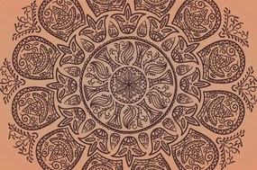 Tapeta Mandala s abstraktným ľudovým vzorom - 150x100
