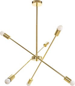 Toolight Toolight, stropné svietidlo 6xE27, APP1115-6CP, zlatá lesklá, OSW-04666