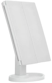 Zrkadlo trojpanelové s LED Dot osvetlením - biele