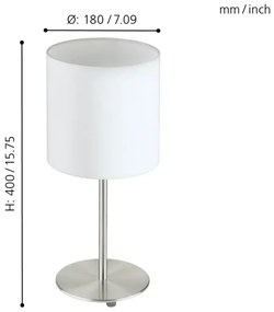 Eglo 31594 - Stolná lampa PASTERI 1xE27/60W/230V