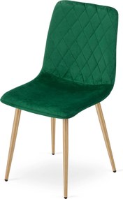 Set 2 kresiel TURIN - tmavozelený zamat