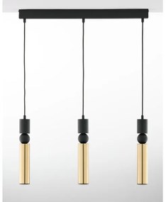 Jupiter 2007 - Luster na lanku ALAS 3xGU10/10W/230V zlatá/čierna