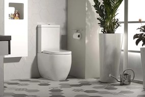 Kerasan Kerasan, FLO WC kombi misa 36x60cm, spodný/zadný odpad, biela, 311701