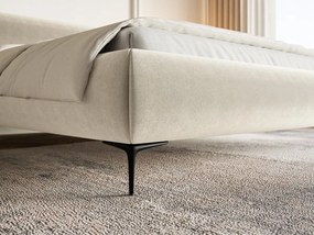 Manželská posteľ 140 cm Rirri 140B (s roštom) (béžovosivá + čierna). Vlastná spoľahlivá doprava až k Vám domov. 1099919