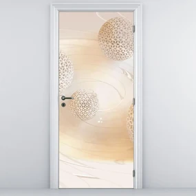 Fototapeta na dvere - Nežné gule, abstraktné (95x205cm)