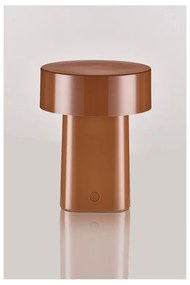 Koňakovohnedá plastová LED stolová lampa (výška 18 cm) Oblong – Zone