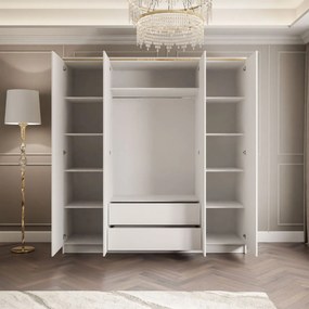 ŠATNÍKOVÁ SKRIŇA NESSIE BIELÝ LESK 4D PUSH