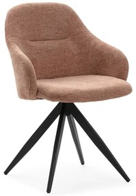 Svetlohnedé čalúnené jedálenské kreslá v súprave s podrúčkami 2 ks Tamara – Marckeric