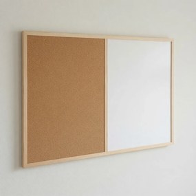 Toptabule.sk  Kombinovaná tabuľa biela v drevenom ráme CLASSIC 90x60 cm
