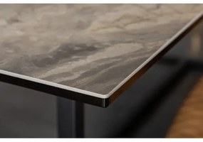Jedálenský stôl 40668 200 x 100cm Marble Look Taupe Ceramik  - Komfort-nábytok
